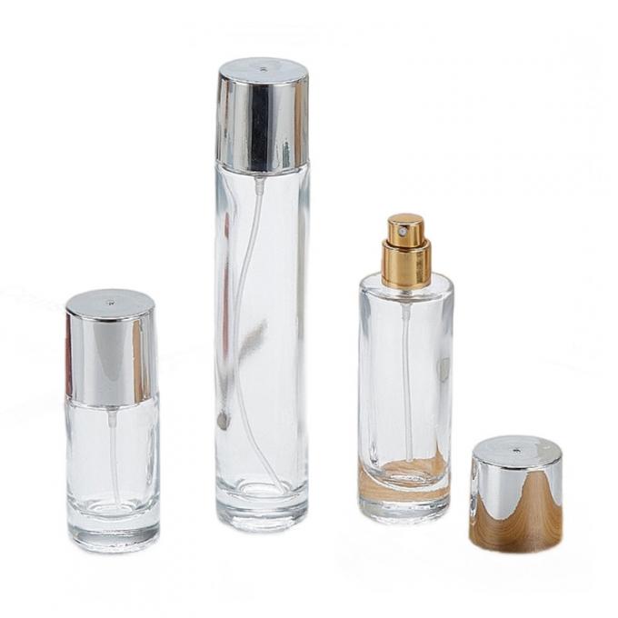 Transparent Glass Foundation Bottle With Screw Cap 100ml Round Shape Simple Design 2