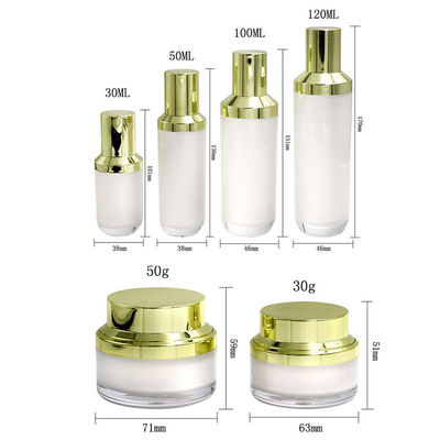 Customization Cosmetic Container Set Pump Bottle And Cosmetic Jar Set