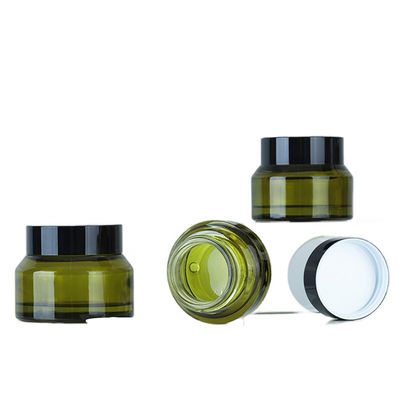 Round Glass Cosmetic Packaging Bottle with Silk Screen Printing